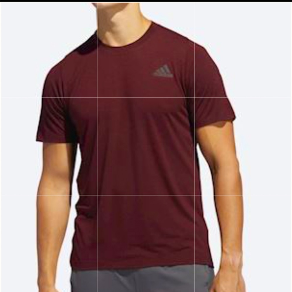 Adidas Men's Extra Large FreeLift Climalite Heather Maroon Red Sport T-Shirt